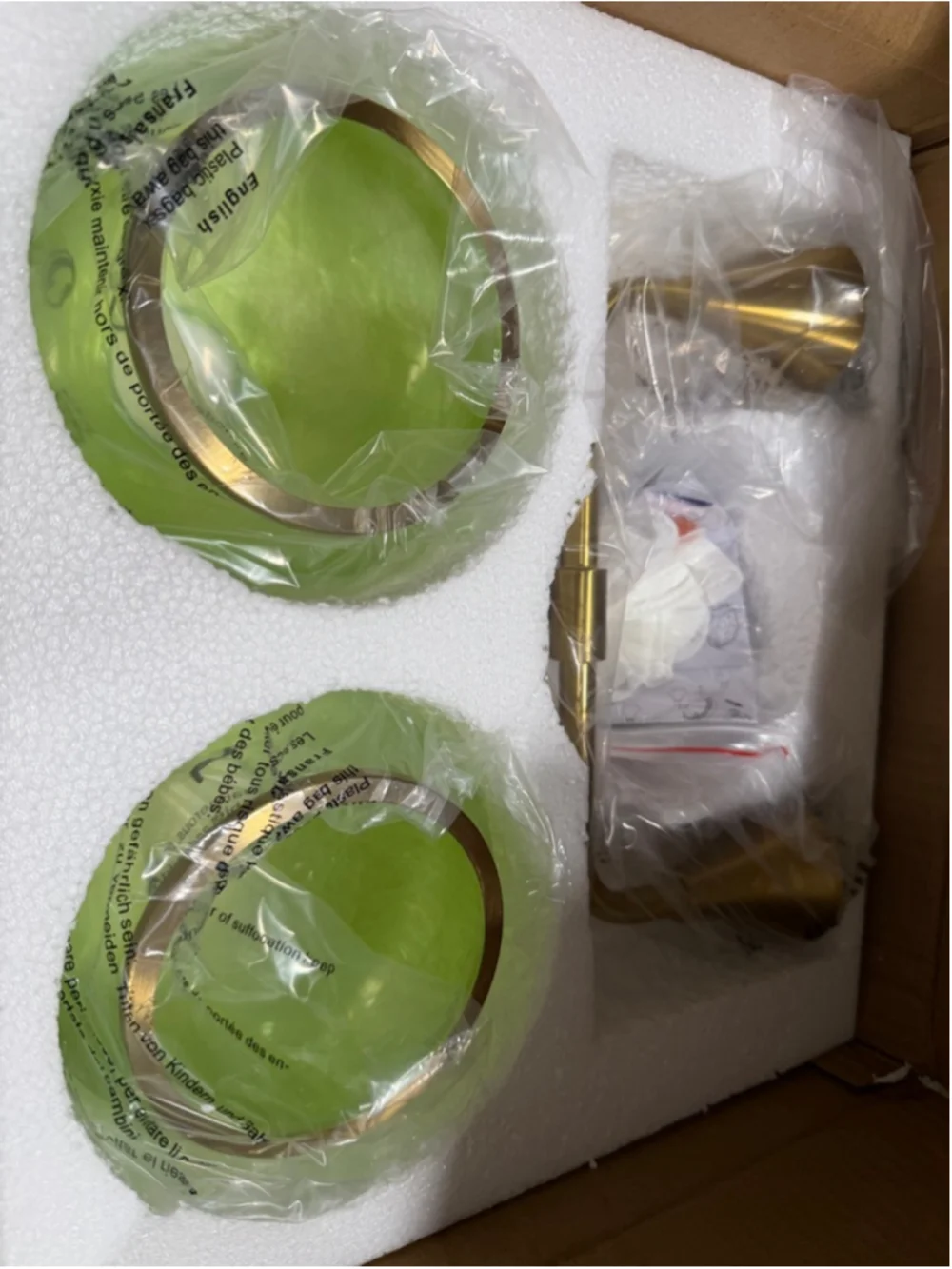 NEW Brushed Gold Bathroom Vanity Light 2-Lights Bathroom Light Fixtures